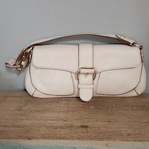 Michael Kors white leather bag